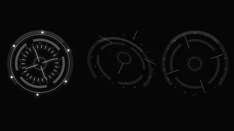A set of HUD interface elements with a different background. 스톡 동영상 84375927