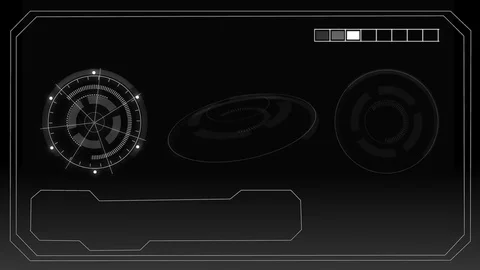 A set of HUD interface elements with a different background. 스톡 동영상 84540715