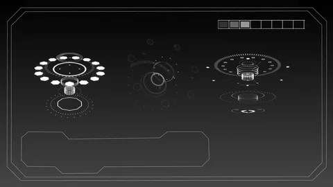 A set of HUD interface elements with a different background. Stock Footage 84797362