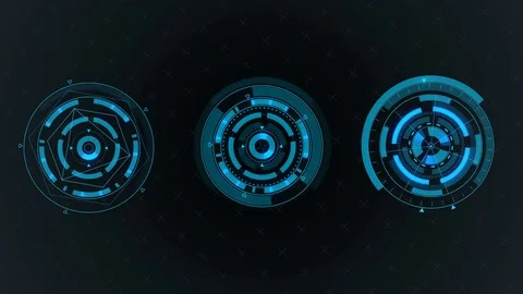 A set of HUD interface elements with a different background. Stock Footage 84843808