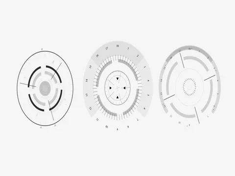 A set of HUD interface elements with a different background. 動画素材 84892767