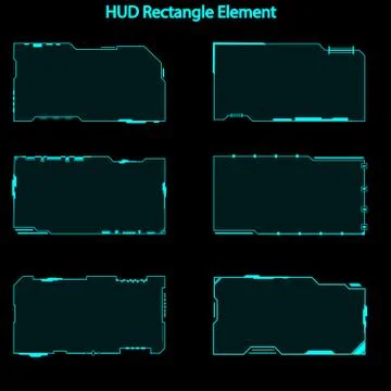 Set of hud rectangle elements,Futuristic Sci Fi Modern User Interface Set.hud Stock Illustration