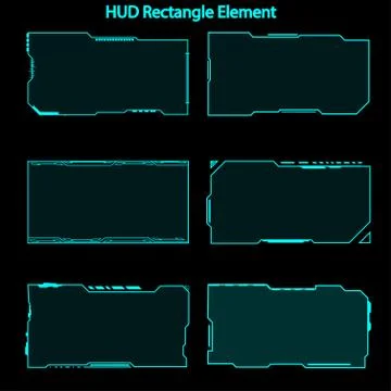 Set of hud rectangle elements,Futuristic Sci Fi Modern User Interface Set.hud Stock Illustration