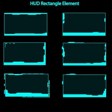Set of hud rectangle elements,Futuristic Sci Fi Modern User Interface Set.hud Stock Illustration