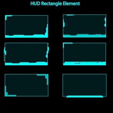 Set of hud rectangle elements,Futuristic Sci Fi Modern User Interface Set.hud Stock Illustration