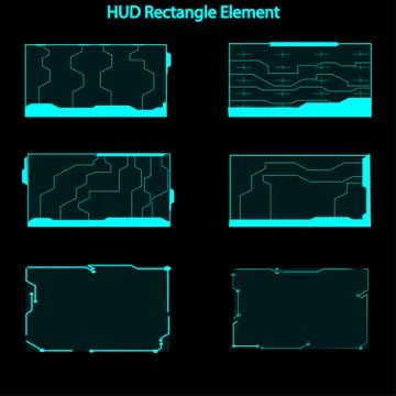 Set of hud rectangle elements,Futuristic Sci Fi Modern User Interface Set.hud Stockillustratie