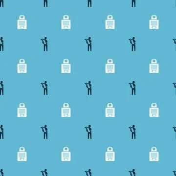 Set Human broken arm and Intercom on seamless pattern. Vector Illustrazione stock