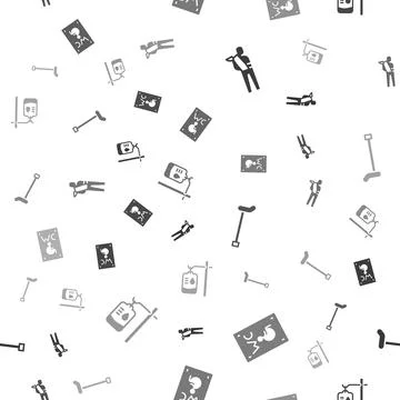 Set Human broken arm, Separated toilet for disabled, Walking stick cane and IV Illustration