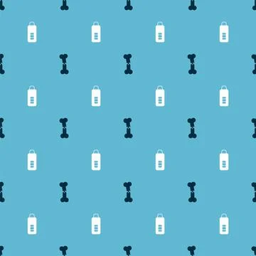 Set Human broken bone and Digital thermometer on seamless pattern. Vector Illustrazione stock