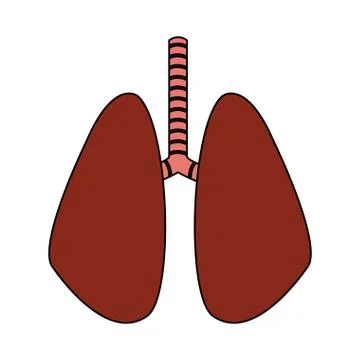 Set of human lungs icon image Stock Illustration
