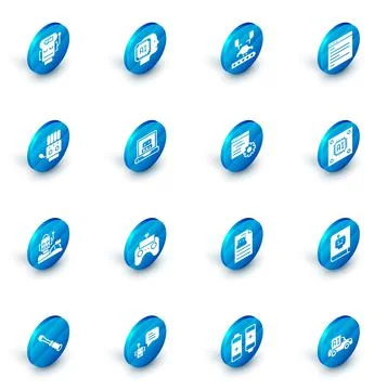 Set Humanoid robot, Robotic arm on factory, Computer api interface, Mechanical Illustrazione stock