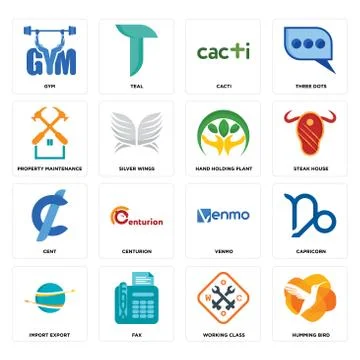 Set of humming bird, working class, import export, venmo, cent, hand holding  Free Stock Illustration