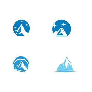 Set Ice berg Logo Template vector symbol イラスト素材