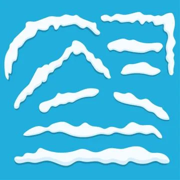 Set of ice caps. Stock Illustration