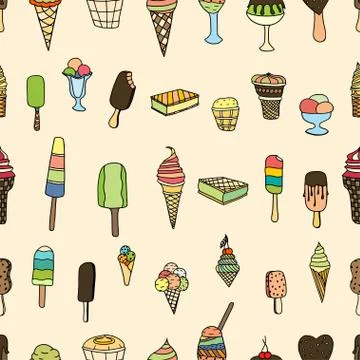 Set of ice-cream Illustrazione stock