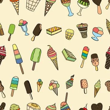 Set of ice-cream Illustrazione stock