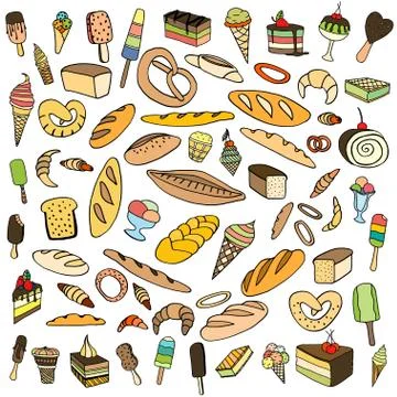 Set of ice-cream Illustrazione stock