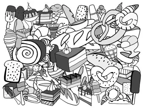 Set of ice-cream Illustrazione stock