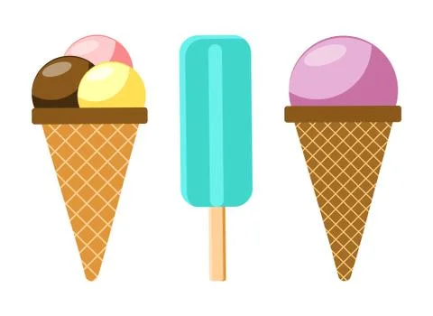 Set of ice cream Stock Illustration