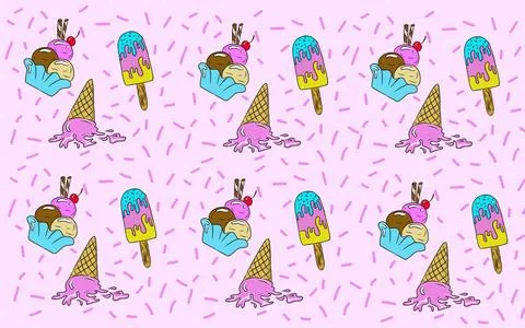 Set of ice cream Stock Illustration