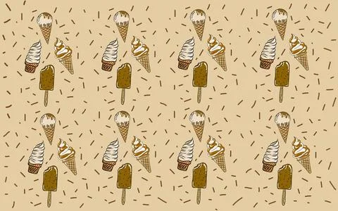 Set of ice cream Stock Illustration