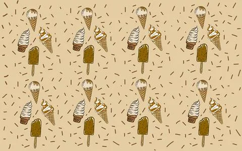 Set of ice cream Stock Illustration