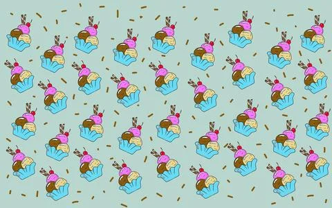 Set of ice cream Stock Illustration