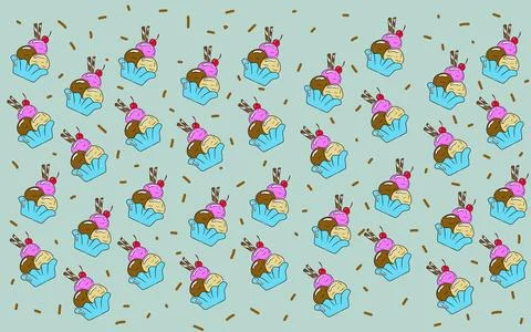 Set of ice cream Stock Illustration
