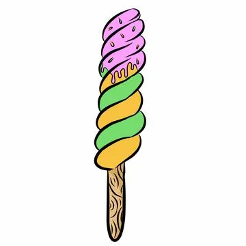 Set of ice cream Stock Illustration