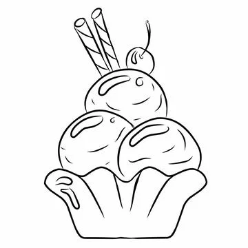 Set of ice cream Stock Illustration