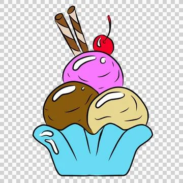 Set of ice cream Stock Illustration