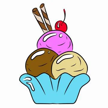 Set of ice cream Stock Illustration
