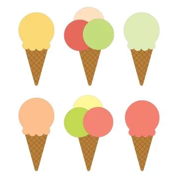 Set of ice cream. vector illustration Stock Illustration