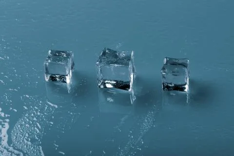 Set of ice cubes Stock Photos