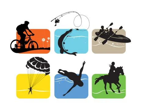 Set icon active rest Stock Illustration