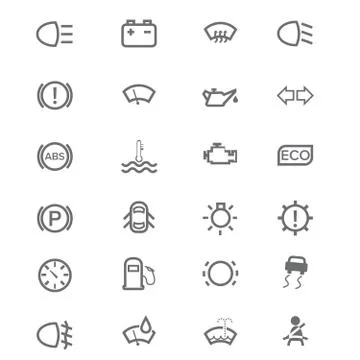 Set of icon car interface dashboard vector illustration Stock Illustration