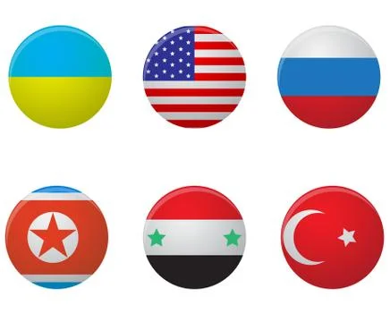 Set icon county Stock Illustration
