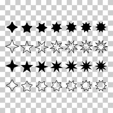 Set of icon element star, flat button web design, trendy vector illustration Stock Illustration