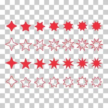 Set of icon element star, flat button web design, trendy vector illustration Stock Illustration