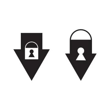 Set icon lockdown vektor design Stock Illustration