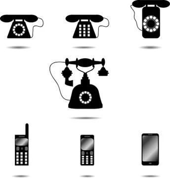 Set of icon phone Stock Illustration