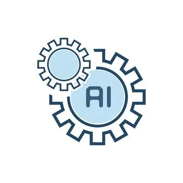 A Set up icon style, an artificial intelligence opporatating system, modern.. Stock Illustration