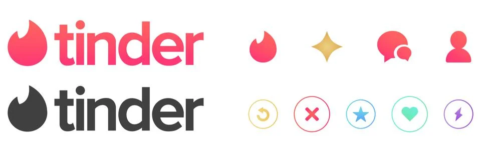 Set of icon for tinder site Stock-Illustration