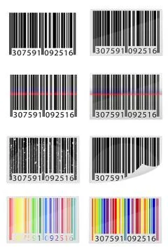 Set icons barcode illustration Illustrazione stock