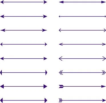 Set of icons black arrows of different types Stock Illustration