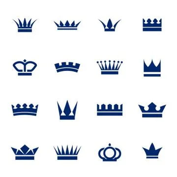 Set of icons crowns Stock Illustration