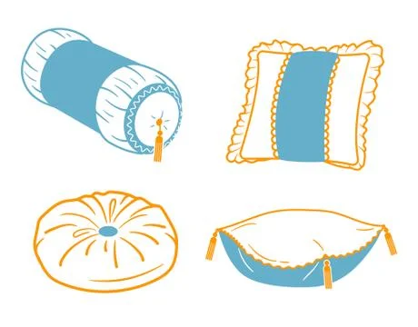 Set icons  cushion Stock Illustration