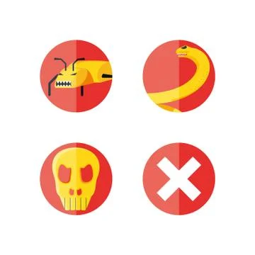 Set icons of cyber security Illustrazione stock