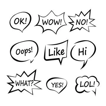 Set icons of different messages. Vector illustration eps 10 Stock Illustration