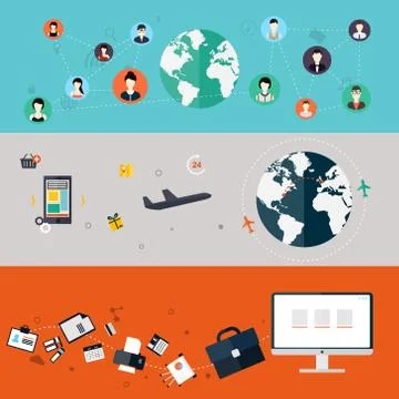 Set of icons. Illustrazione stock